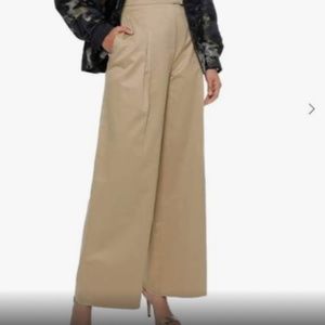 NWT VALENTINO Wide Crop Cotton/Silk Blend Utility Trousers Size 10